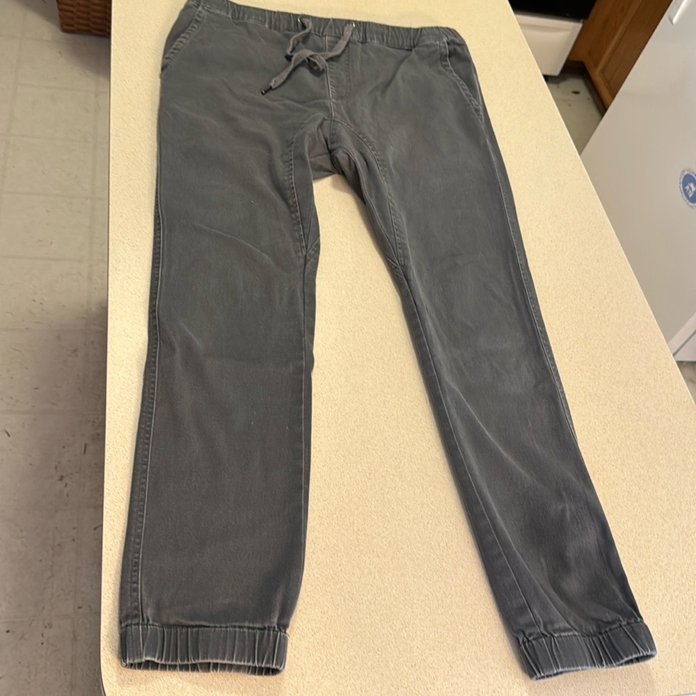 Casual Cotton Twill Joggers (gray, 34")